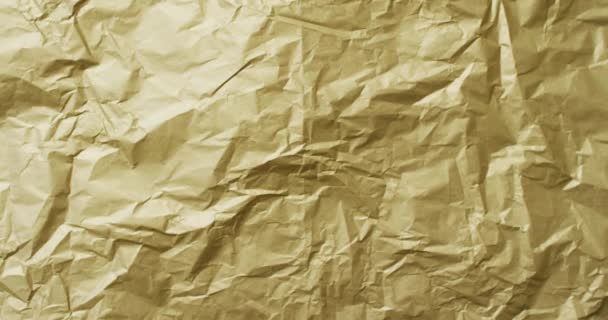 Відео Крупним Планом Збитого Жовтого Паперу Текстури Фону Концепція Паперу — стокове відео