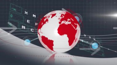 Siyah arkaplandaki dünya ile bağlantı ağının animasyonu. Küresel sosyal medya bağlantıları ve dijital arayüz konsepti dijital olarak oluşturulmuş video.