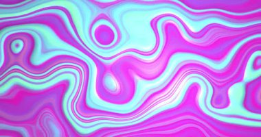 Mor ve mavi sıvı deseninin hareketsiz döngüde animasyonu. Soyut arkaplan, şablon ve hareket kavramı dijital olarak oluşturuldu.