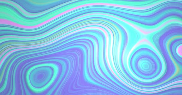 Animace Zeleného Modrého Tekutého Vzoru Pohybujícího Hladké Smyčce Abstrakt Background — Stock video