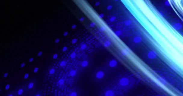 Анімація Миготливого Синього Світла Чорному Тлі Абстрактний Фон Концепція Цифрового — стокове відео