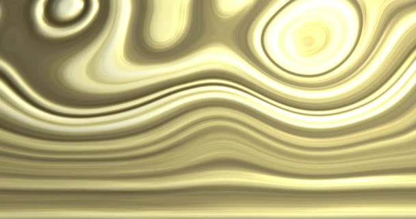 Animace Žlutého Šedého Tekutého Vzoru Pohybujícího Hladké Smyčce Abstrakt Background — Stock video