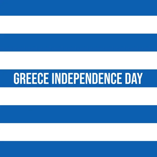 Composition of greece independence day text over flag of greece. Greece independence day and celebration concept digitally generated image.