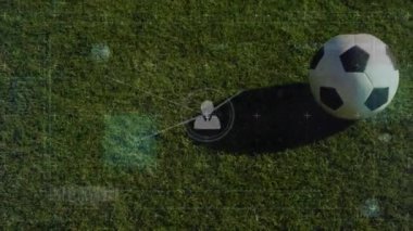 Futbolcuların topa vuruşunun düşük kesimindeki profiller ağı üzerindeki hata etkisinin animasyonu. Spor teknolojisi kavramı