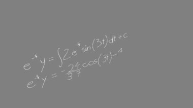 Matematiksel denklemlerin siyah arkaplan üzerindeki animasyonu. Parti ve kutlama konsepti dijital olarak oluşturuldu.