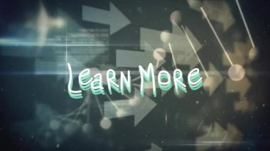 DNA sarmalı, sağa hareket eden oklar, veri tabanı ve kar yağışı üzerinde daha fazla metin öğrenme animasyonu. Dijital olarak üretilmiş, hologram, araştırma, genetik, sağlık, kış ve teknoloji konsepti.