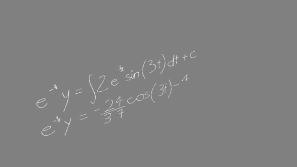 Animación Ecuaciones Matemáticas Sobre Fondo Negro Concepto Fiesta Celebración Vídeo — Vídeos de Stock