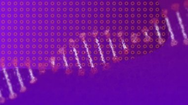 Mavi arka planda hareket eden renkli şekillerin istatistiksel canlandırması. Küresel iletişim ağı ve dijital arayüz konsepti dijital olarak oluşturulmuş video.