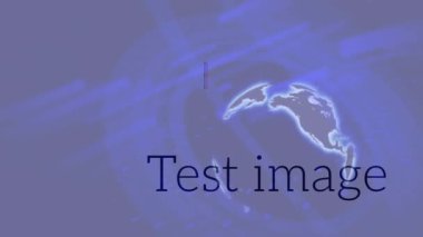 Mavi arka planda dönen dünya üzerinde yaratıcı bir test görüntüsü olmanın animasyonu. İletişim ve teknoloji konsepti dijital olarak oluşturulmuş video.