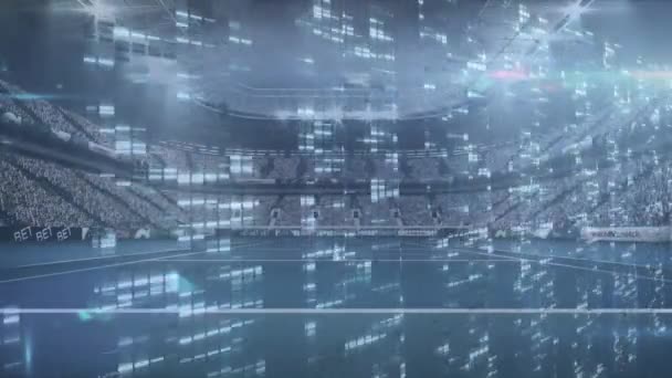 Animation Data Processing Tennis Court Sports Stadium Sports Championship Competition — Stock Video