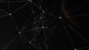 İnsan kafa modeline karşı bağlantı ağının üzerinde hareket eden ışık noktasının animasyonu. Tıbbi araştırma ve bilim teknolojisi kavramı
