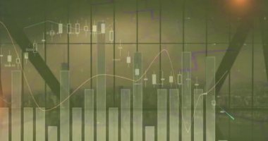 Küresel bağlantı ve iletişim konseptine sahip dijital bir arayüz. Küresel veri işleme ve dijital arayüz kavramı dijital olarak oluşturulmuş video.