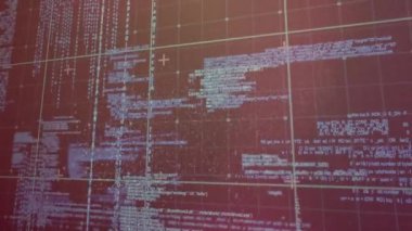 DNA ipliği üzerinde veri işleme animasyonu. küresel iş ve dijital arayüz kavramı dijital olarak oluşturulmuş video.