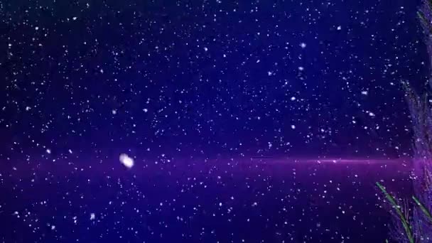 Animação Luz Azul Brilhante Movendo Sobre Manchas Luz Estrelas Fundo — Vídeo de Stock