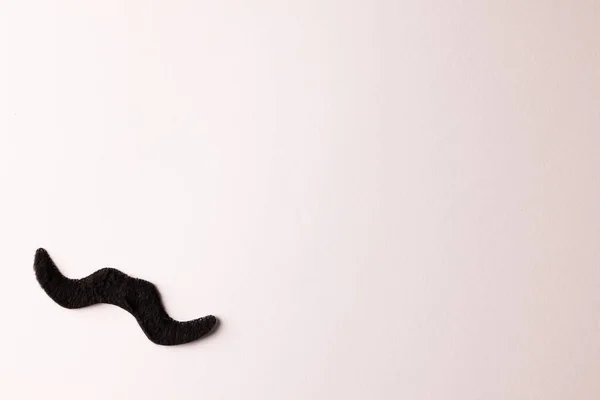Composition Fausse Moustache Sur Fond Blanc Avec Espace Copie Fausse — Photo