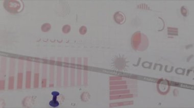 Hapların üzerinde veri işleme animasyonu. Küresel iş, finans ve dijital arayüz kavramı dijital olarak oluşturulmuş video.