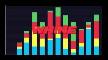 Diyagram üzerinde parlak metin animasyonu. Sosyal medya ve dijital arayüz konsepti dijital olarak oluşturulmuş video.