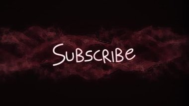 Siyah arkaplanda parlayan DNA ipliği üzerine abone metnin ve beyaz ışınların animasyonu. Dijital olarak oluşturulmuş küresel sosyal medya, iletişim ve veri işleme kavramı.