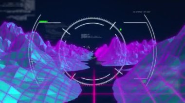 Metastazın animasyonu, veri işleme ile kapsam. Küresel iş, finans, bilgisayar ve veri işleme kavramı dijital olarak oluşturulmuş video.