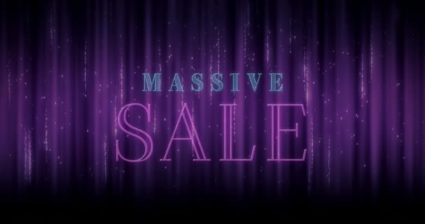 Animation Sparkling Massive Sale Text — Stock Video