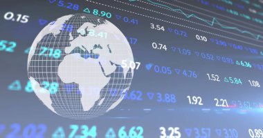 Dünya çapında borsa finansal veri işleme görüntüsü. küresel finansman ağı dijital arayüz konsepti dijital olarak oluşturulmuş görüntü.
