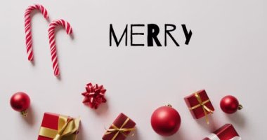 Noel 'de yağan kar animasyonu. Mesajlar ve dekorasyon. Noel, şenlik, kutlama ve gelenek konsepti dijital olarak oluşturuldu.
