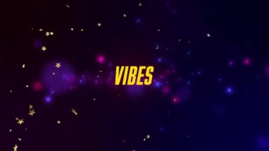 Mavi arkaplana düşen yıldızların üzerindeki titreşimlerin animasyonu. Video oyunu, sosyal medya, dijital arayüz ve dijital olarak oluşturulmuş iletişim konsepti.