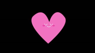 Siyah arka planda yüzen kalplerin animasyonu. Parti, kutlama ve dijital arayüz kavramı, dijital olarak oluşturulmuş video.