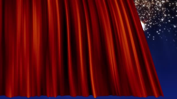 Анімація Штор Світлих Плям Синьому Фоні Концепція Мистецтва Культури Цифрового — стокове відео