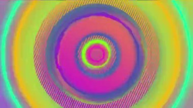 Siyah arkaplanda hareket eden şekillerin animasyonu. Soyut arkaplan, şablon ve dijital arayüz kavramı, dijital olarak oluşturulmuş video.