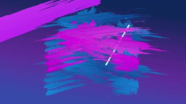 Mavi arka planda hareket eden şekillerin animasyonu. Soyut arkaplan, şablon ve dijital arayüz kavramı, dijital olarak oluşturulmuş video.