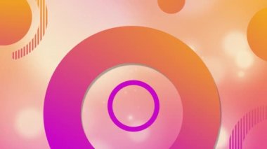 Pembe arka planda hareket eden şekillerin animasyonu. Soyut arkaplan, şablon ve dijital arayüz kavramı, dijital olarak oluşturulmuş video.