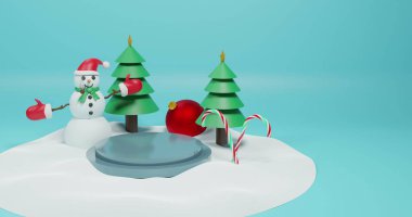 Yeşil arka planda noel süsleri. Noel, kutlama ve dijital arayüz kavramı dijital olarak oluşturulmuş görüntü.