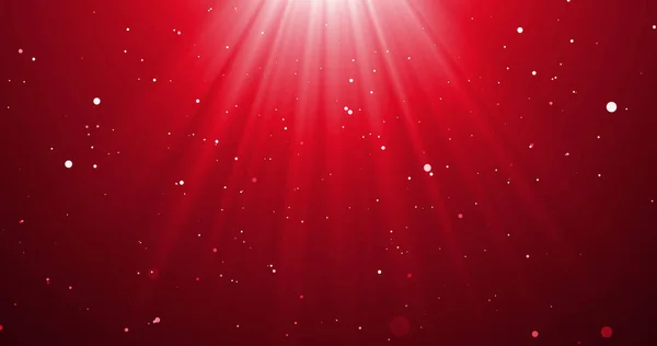 Imagem Queda Confetes Raios Luz Sobre Fundo Vermelho Contexto Luzes — Fotografia de Stock