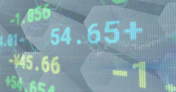 Pénzügyi Adatfeldolgozás Képe Tőzsdei Képernyőn Digitális Interfész Globális Kapcsolat Pénzügyi — Stock Fotó