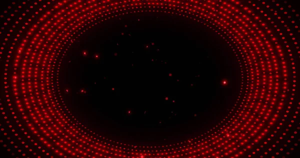 Afbeelding Van Gloeiende Rode Vlekken Cirkelvormige Beweging Zwarte Achtergrond Kleur — Stockfoto