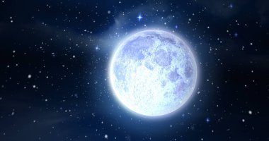 Noel Baba 'nın kızakla üzerine yağan kar görüntüsü. Noel, kutlama ve dijital arayüz kavramı, dijital olarak oluşturulmuş görüntü.