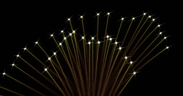 Bild Eines Feuerwerks Das Vor Schwarzem Hintergrund Explodiert Silvester Fest — Stockfoto