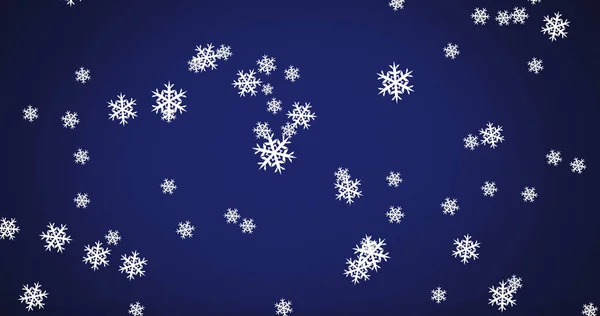 Imagem Queda Neve Sobre Fundo Escuro Natal Inverno Tradição Conceito — Fotografia de Stock