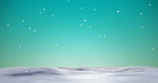 Зображення Снігу Падає Над Зимовим Пейзажем Небом Різдво Зима Традиція — стокове фото