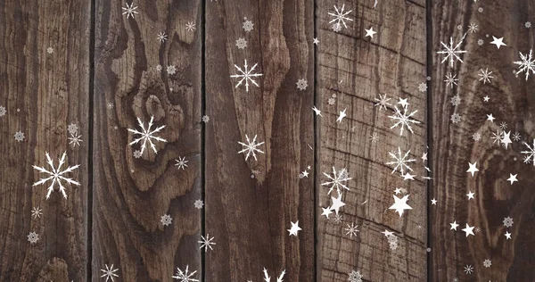 Több Csillag Hópelyhek Ikonok Lebeg Texturált Háttér Karácsonyi Ünnepség Ünnepség — Stock Fotó