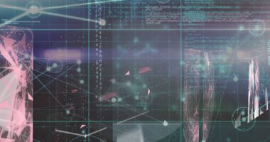 Bilgisayar işlemci devre kartı üzerinden bağlantı ağının resmi. Küresel teknoloji ve dijital arayüz konsepti dijital olarak oluşturuldu.