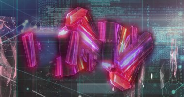 Bilgisayar işlemci devre kartı üzerinden bağlantı ağının resmi. Küresel teknoloji ve dijital arayüz konsepti dijital olarak oluşturuldu.