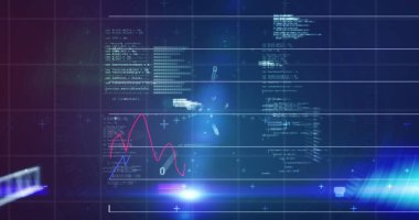 Donanma geçmişinden finansal verilerin ve grafiklerin resmi. Küresel finans ve ekonomi kavramı dijital olarak oluşturulmuş görüntü.