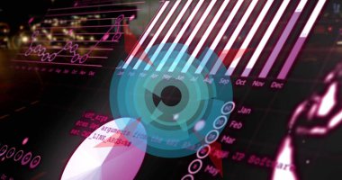 Dünya çapında tarama ve veri işleme görüntüsü. İş veri işleme bağlantı teknolojisi ve dijital arayüz konsepti dijital olarak oluşturulmuş görüntü.