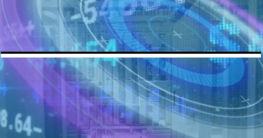 Küresel ve orta arkaplanda ikili kod görüntüsü. Küresel tıp araştırma teknolojisi ve bağlantılar dijital olarak üretilen görüntü konsepti.