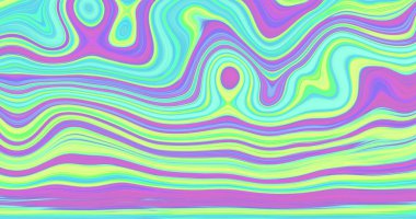 Pembe ve yeşil sıvı deseni kusursuz döngü üzerinde hareket ediyor. Soyut arkaplan, şablon ve hareket kavramı dijital olarak oluşturuldu.