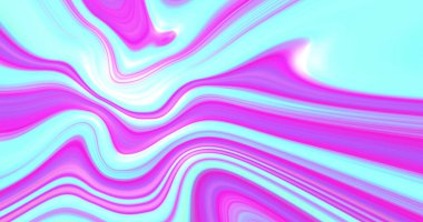 Pembe ve mavi sıvı deseni kusursuz döngü üzerinde hareket ediyor. Soyut arkaplan, şablon ve hareket kavramı dijital olarak oluşturuldu.