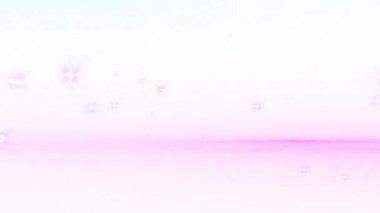 Pembe ışık yolu üzerinde parlayan yıldızların animasyonu beyaz arkaplanda fotokopi alanına karşı. Teknoloji arka plan kavramı