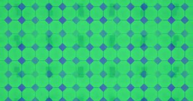 Renkli kaleydoskopik yapıların mavi arka planda pürüzsüz bir şekilde canlandırılması. Teknoloji arkaplan tasarımı kavramı